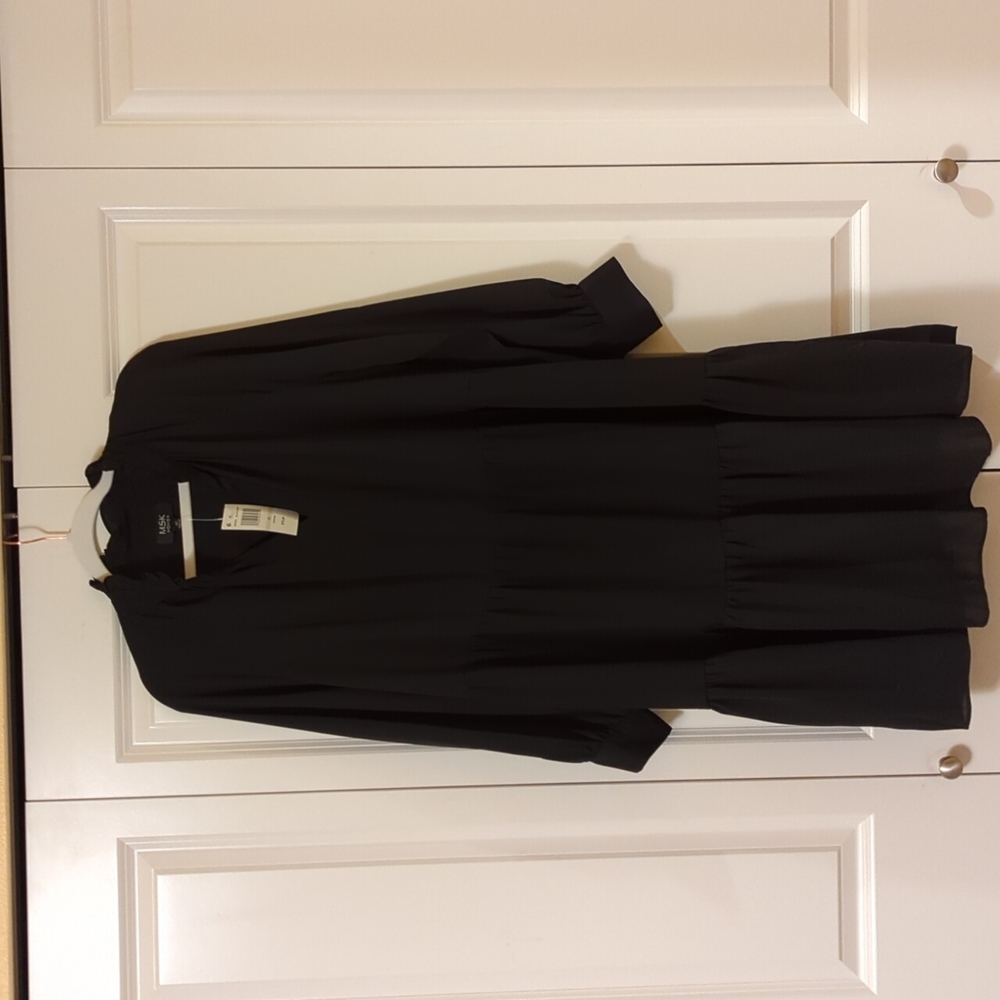 MSK Elegant Black Tiered Dress Size 1X